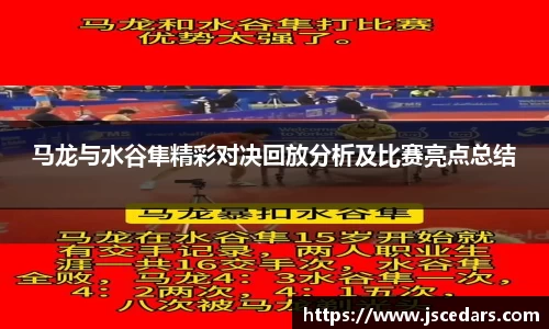 马龙与水谷隼精彩对决回放分析及比赛亮点总结